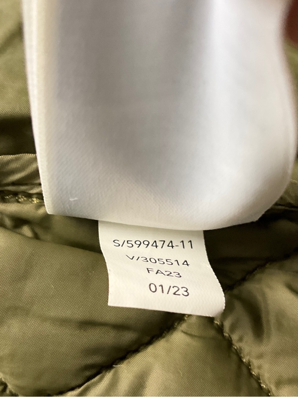 Athleta Olive Whisper Featherless Puffer Jacket Women’s Size Large - Picture 12 of 16